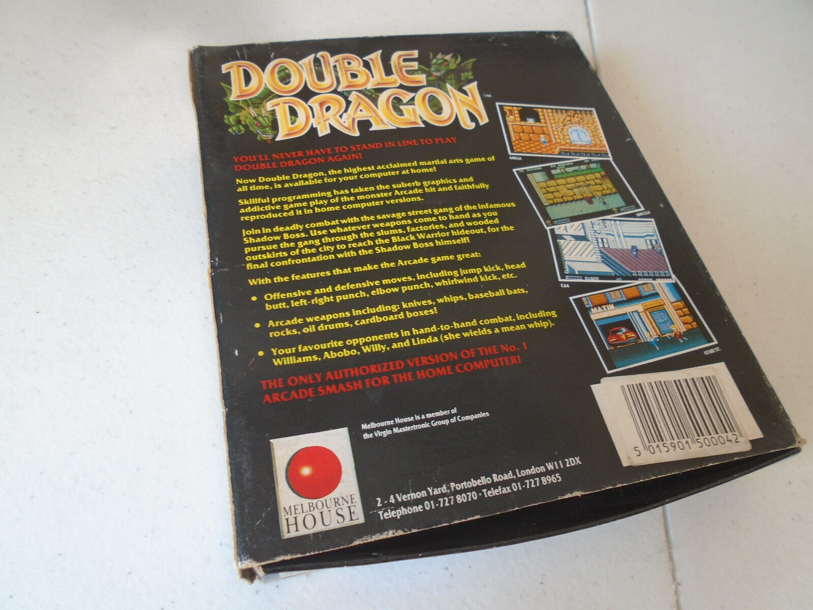 DOUBLE DRAGON Commodore 64-c64- k7 SPECTRUM dans sa boîte