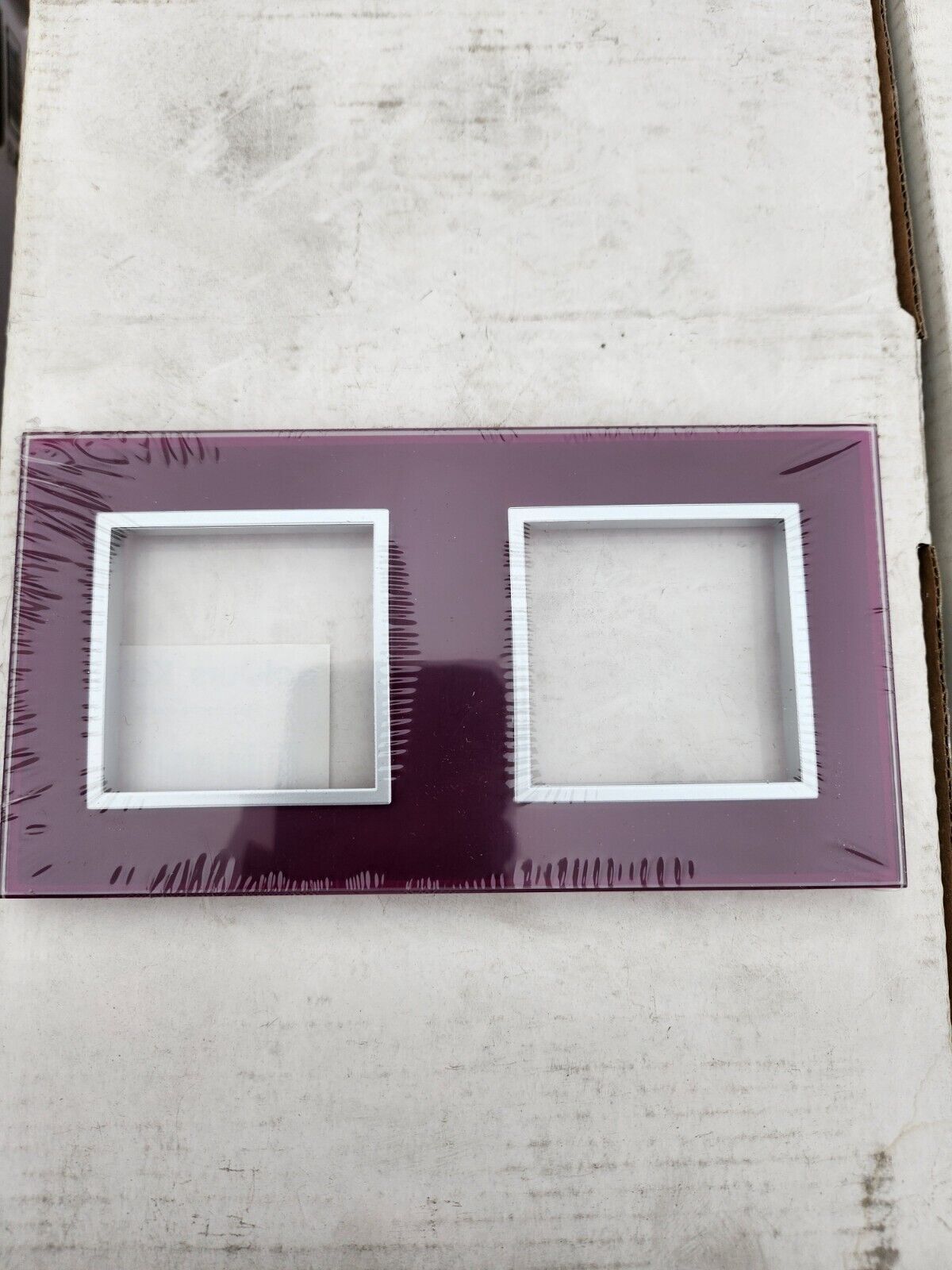 Doubles Plaque Verre Colours Kalya Violet Enjoliveur,prise,Interrupteur