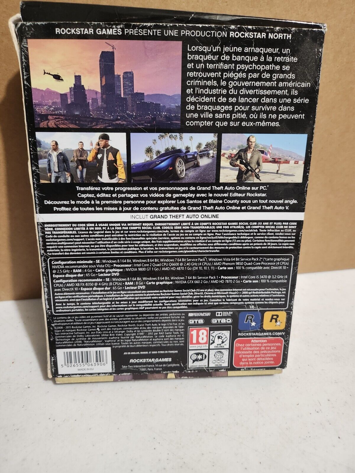 Jeu game PC GTA 5 coffret collector  clé 🔑 d'activation Déjà Utilisée