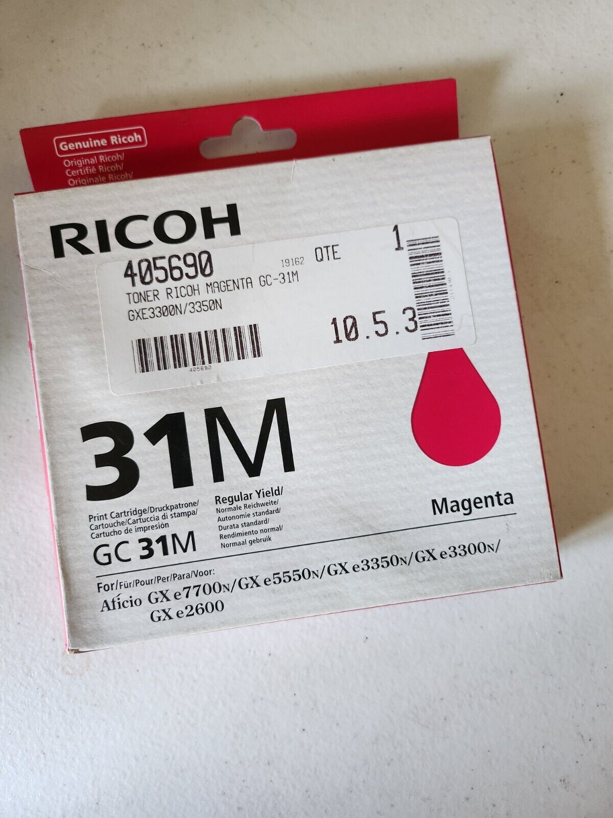 40-5690 Ricoh Aficio GX e3300N Cartouche d'Encre Magenta