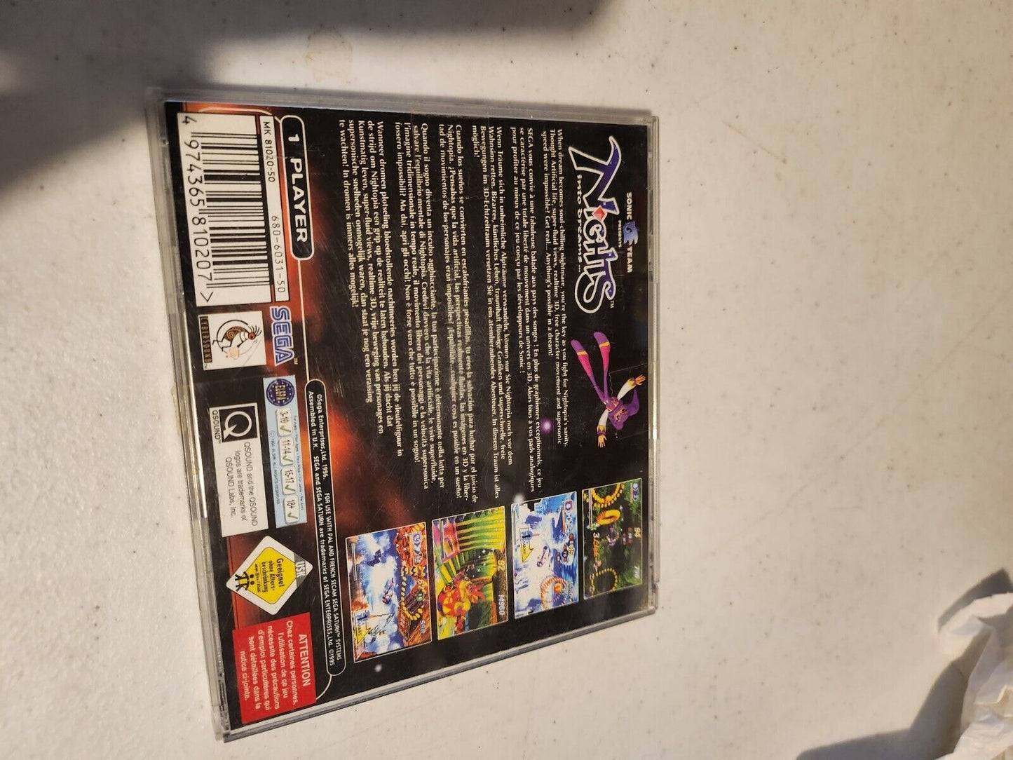 NIGHTS INTO DREAMS  pour SEGA SATURN