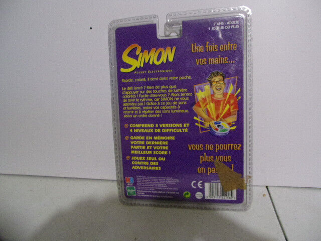 MB Electronics (Milton Bradley) - Handheld Game - Pocket Simon neuf sous blister