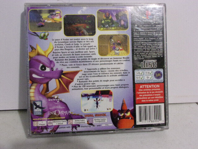 Spyro 2 Gateway to Glimmer Sony Playstation 1 PS1 - Complet - PAL Excellent Etat