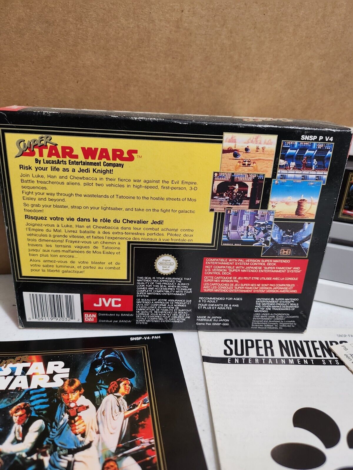 SUPER STAR WARS PAL FAH  SUPER NINTENDO COMPLET TRES BON ETAT