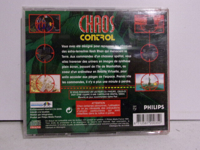 CHAOS CONTROL PHILIPS CDI CD-I COMPLET FRANÇAIS RARE