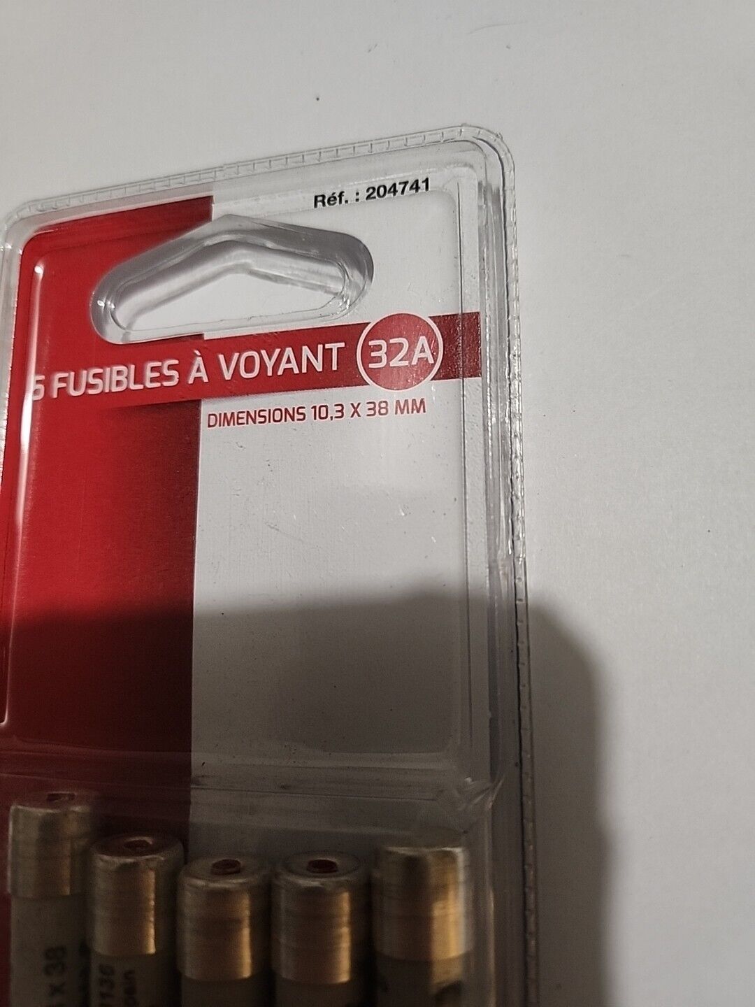 5 Fusibles A Voyant 32A Dimensions 10.3 X 38mm