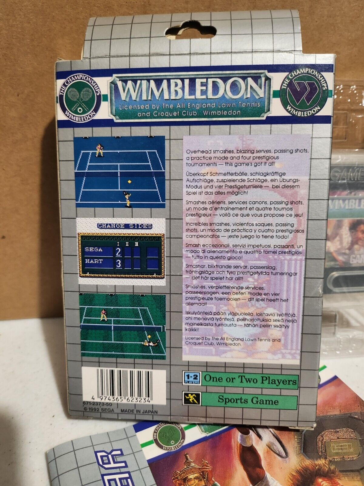 WIMBLEDON SEGA GAME GEAR Complet 