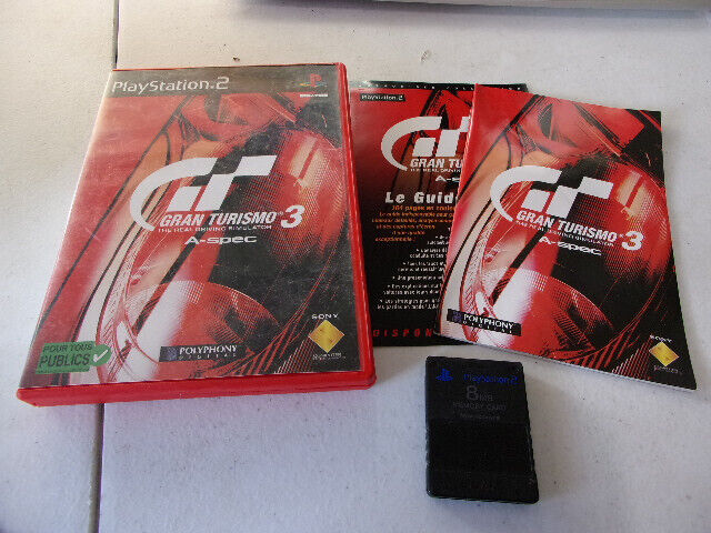 Jeu PS2 - GRAN TURISMO 3 A-SPEC Complet + carte memoire