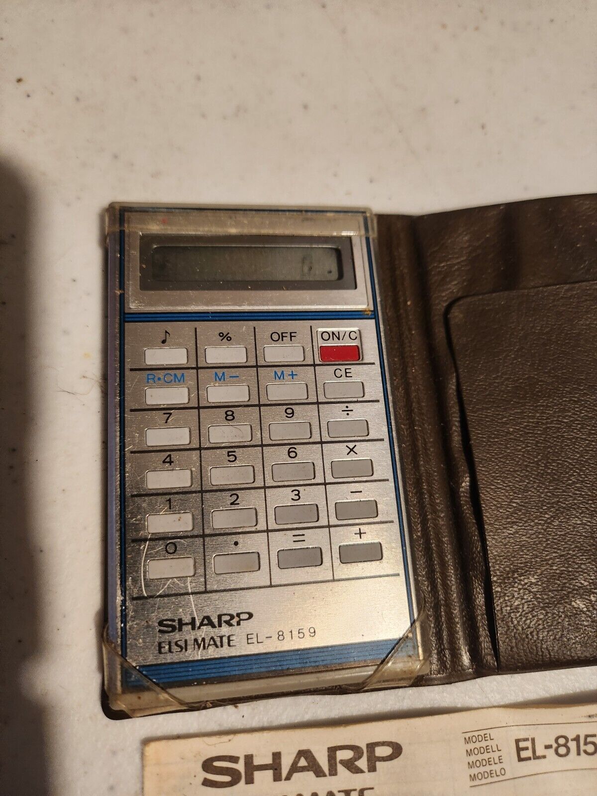 ANCIENNE MINI CALCULATRICE MUSIC SHARP ELSI MATE EL-8159 FONCTIONNEL