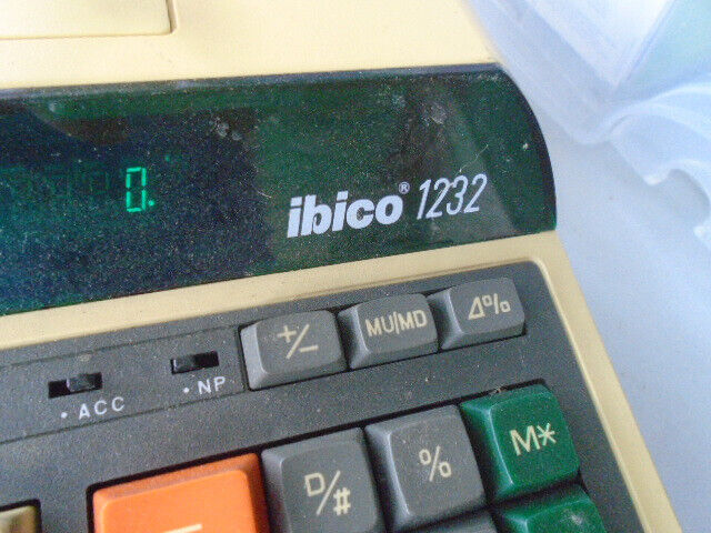 CALCULATRICE IBICO 1232 ELECTRONIQUE IMPRIM ENCRE SUR ROULEAU DE PAPIER