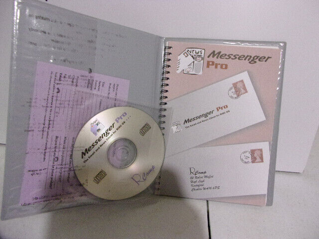 Messenger Pro 6 Acorn RISC OS by RComp Instructions & CD ROM.