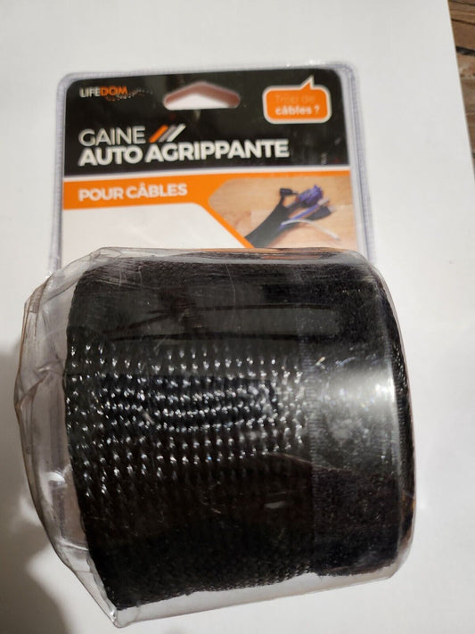 Gaine auto agrippante 2 M (largeur 10 cm)range cordons ou câbles