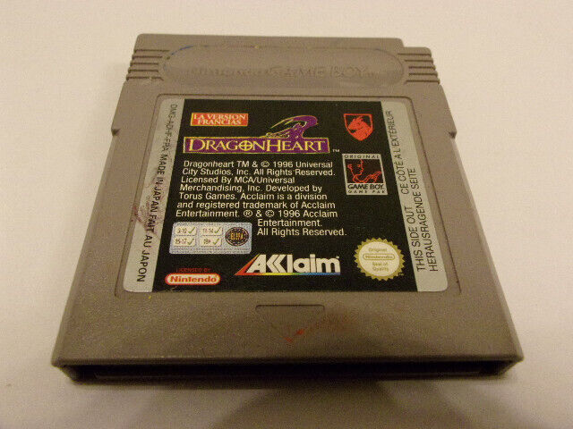 Dragon heart , nintendo game boy (FRA) .