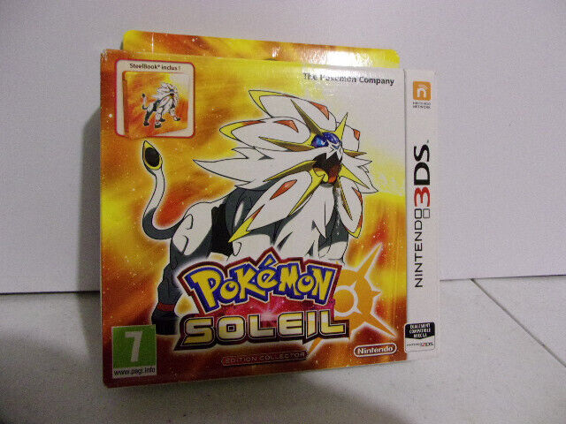 pokemon sonne sun soleil fan edition collector steelbook nintendo 3DS complet