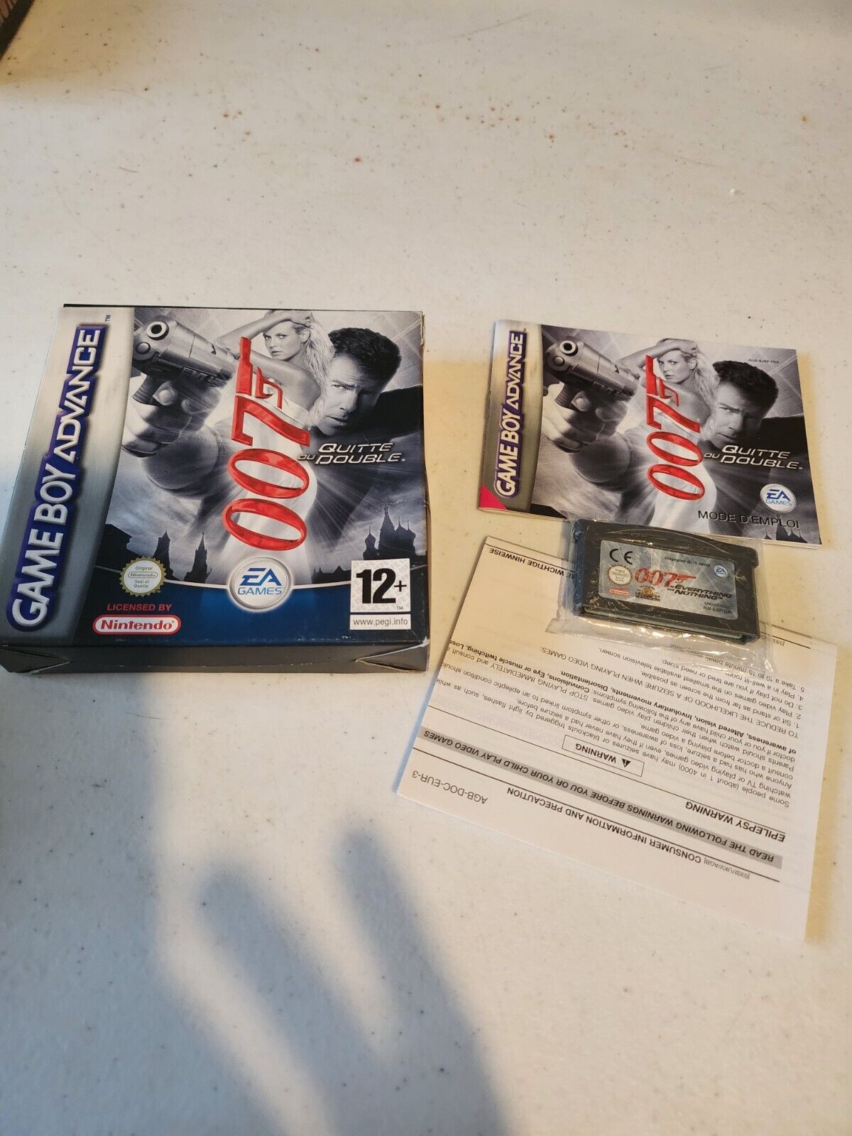 🎮  * 007 quitte ou double * James Bond _  game boy advance - boîte notice 