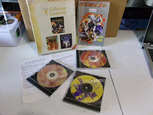 pc collection lucas arts indiana jones fate of atlantis full throttle THE DIG