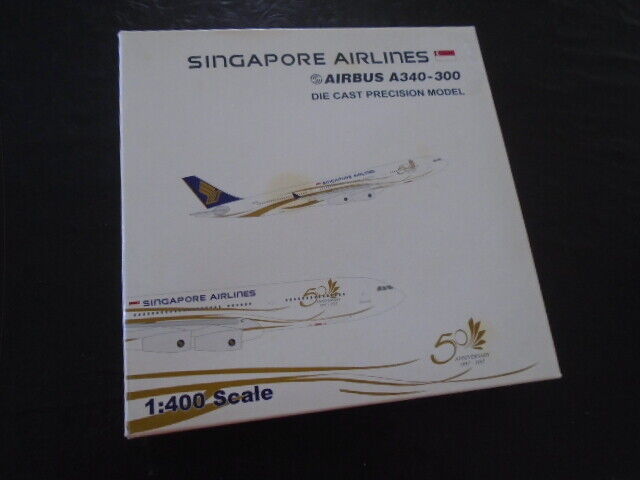 Airbus a340-300 Singapore Airlines DIE CAST PRECISION MODEL 1:400 50 ANNIVERSARY