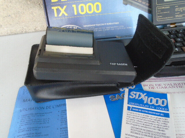 ANCIEN TERMINAL DE POCHE SAGEM TX 1000 + IMPRIMANTE TXP TRES RARE