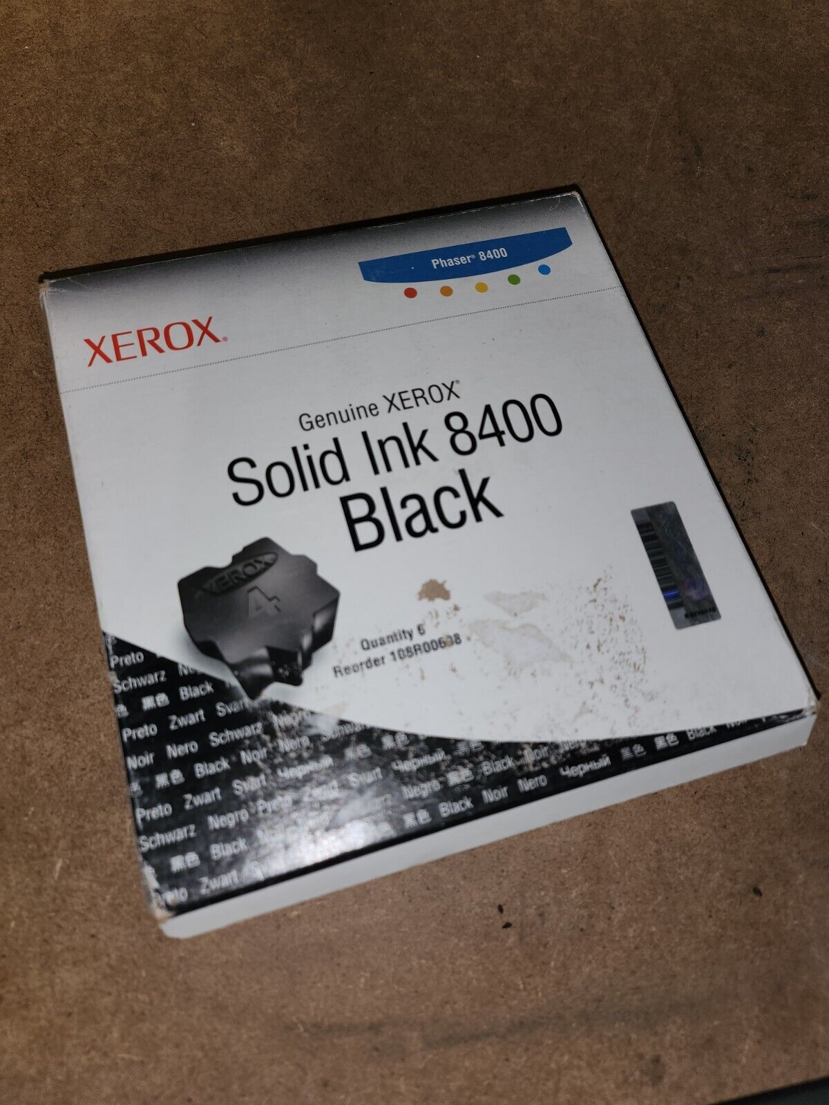 Genuine Xerox Phaser 8400 Black Solid Ink Set 108R00604 OEM Sealed Containers