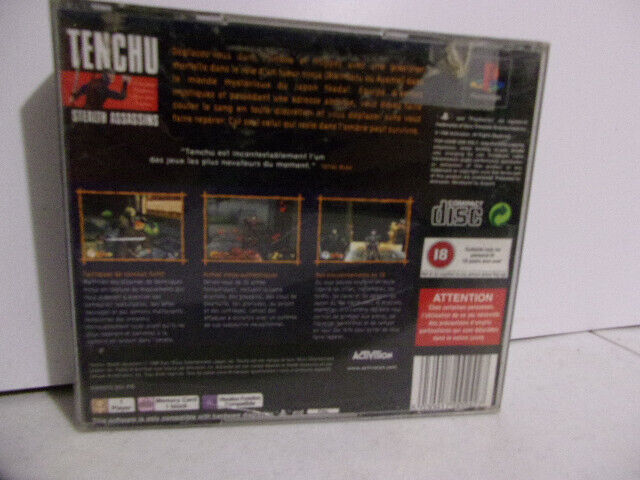 TENCHU STEALTH ASSASSINS SONY PS1 PLAYSTATION 1 pal fr