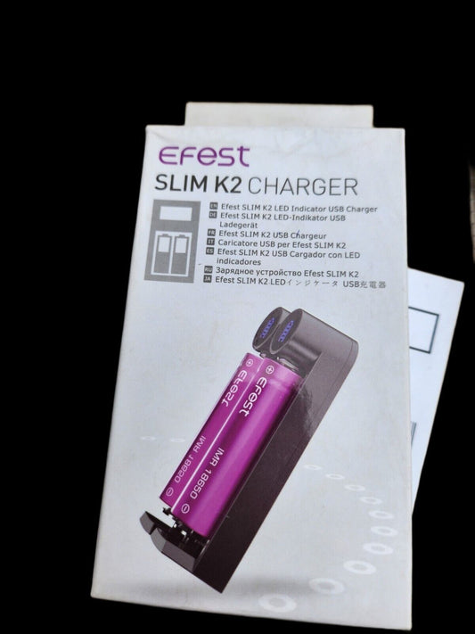 Authentique Efest ® Slim K2 | Double Chargeur Accus VTC6 VTC6A ...  Accu Lithium