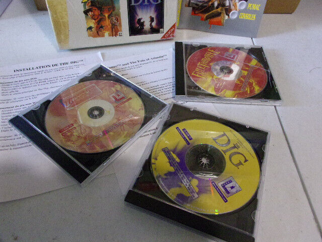 pc collection lucas arts indiana jones fate of atlantis full throttle THE DIG