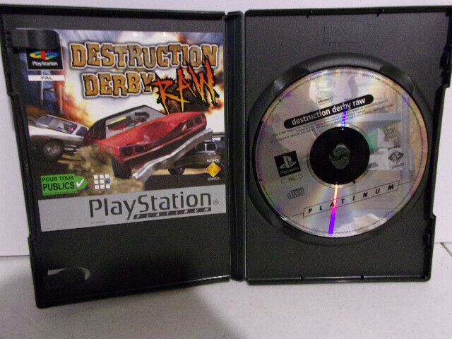 Jeu Sony Playstation 1 Destruction Derby RAW PS1 CD + jaquette avant