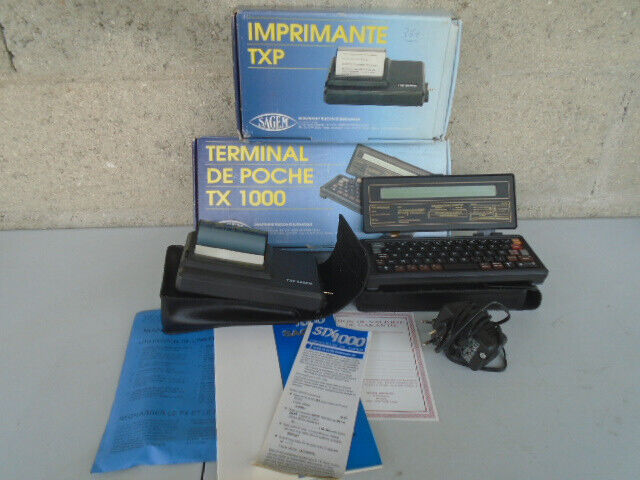 ANCIEN TERMINAL DE POCHE SAGEM TX 1000 + IMPRIMANTE TXP TRES RARE