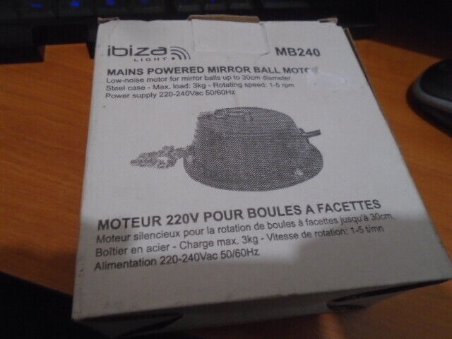 MOTEUR 220V POUR BOULE A FACETTES