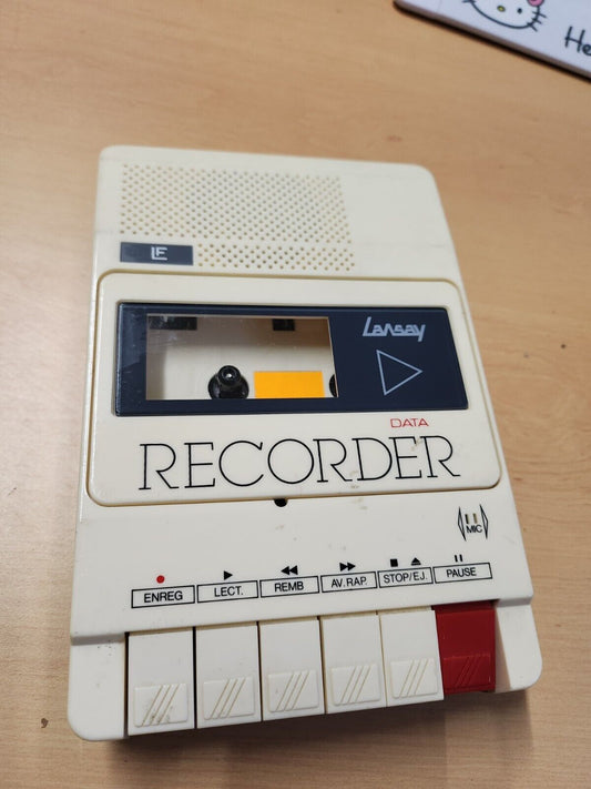 Lansay Data Recorder Enregistreur Lecteur Cassette Vintage Fonctionnel