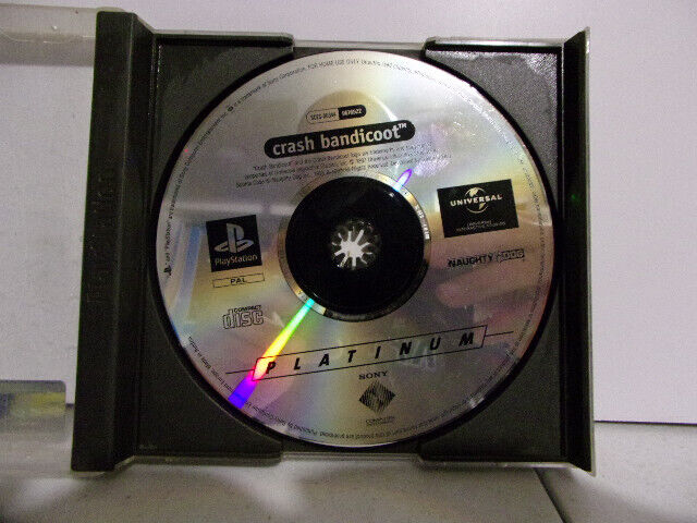 Crash Bandicoot Platinum cd + jaquette arrière pour ps1