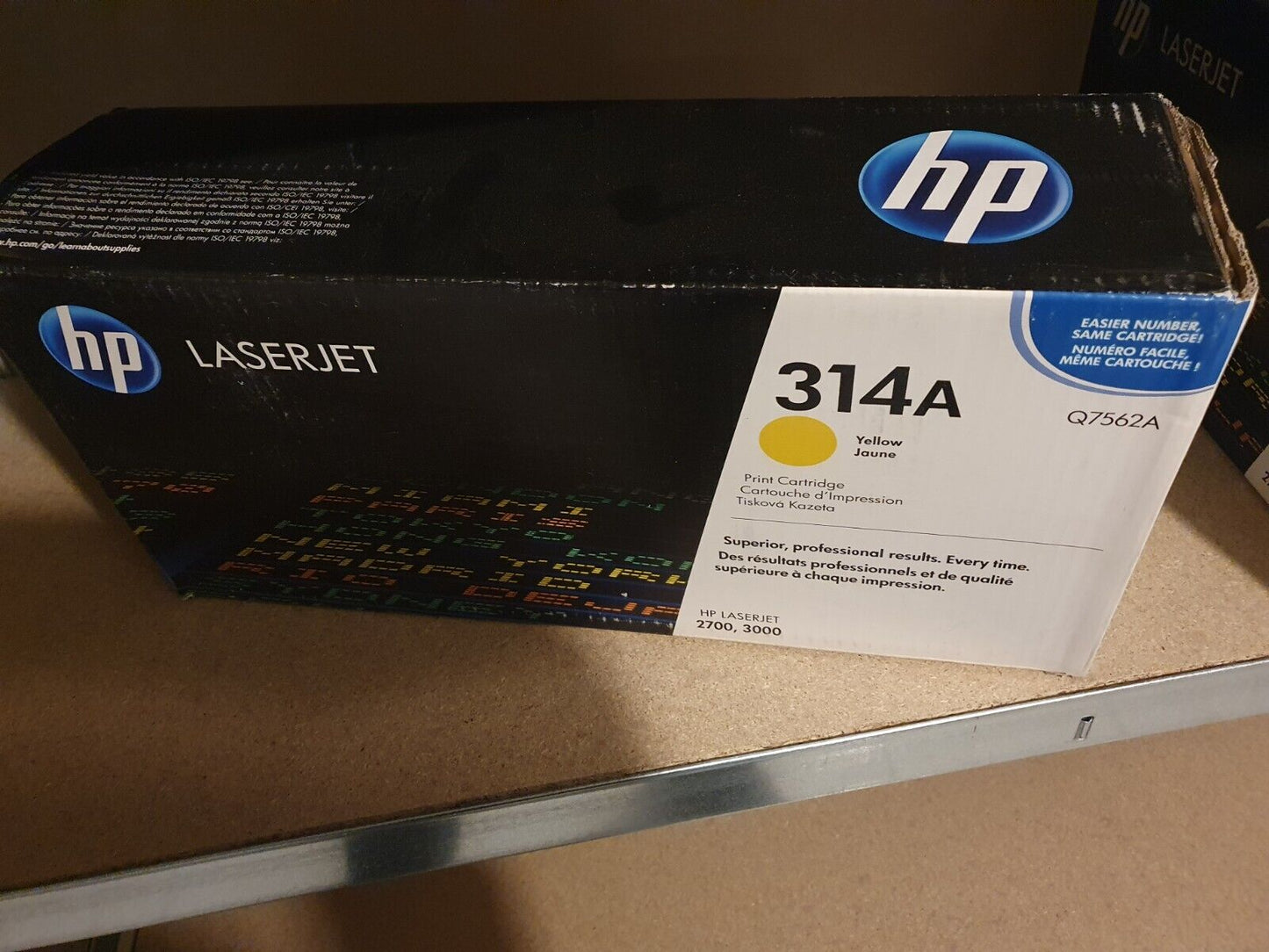 Original TONER HP 314A JAUNE Q7562A pour Laserjet 2700 3000 Neutre 