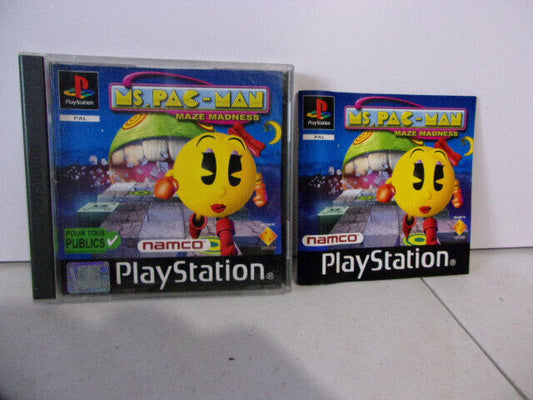 Ms Pac-Man Maze Madness Sony Playstation 1 Ps1 Complet Pal Fr