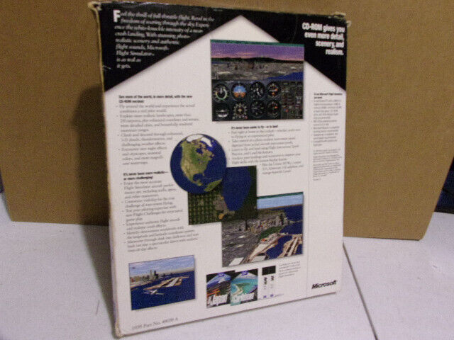 Microsoft Flight Simulator + manuel pilote PC Big Box