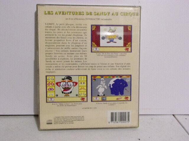 Jeu Pour Philips CD-I CDI Les Aventures De Sandy Au Cirque Complet