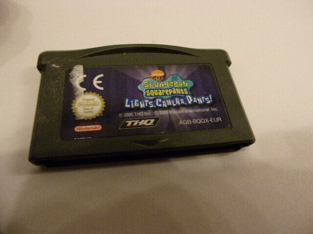 SPONGE BOB QUAREPANTS  LIGHTS CAMERA PANTS  gameboy advance gba