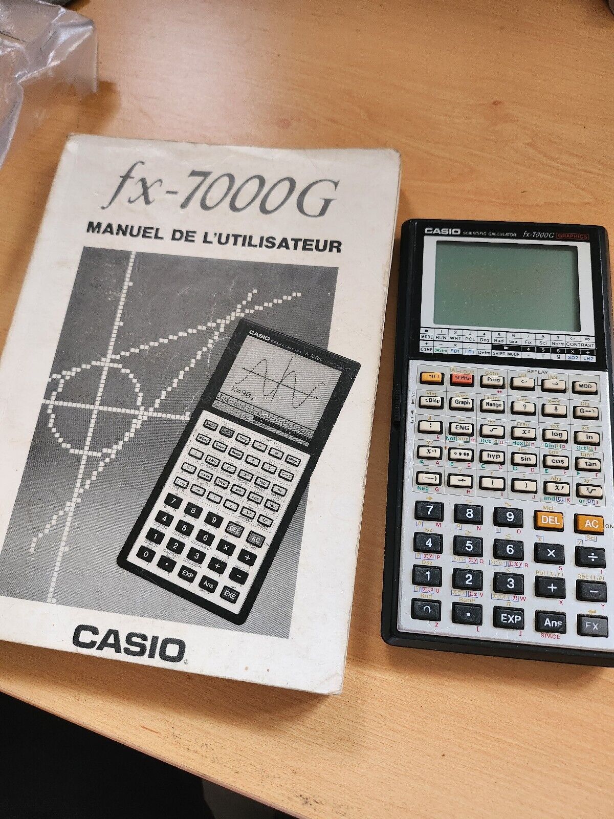 Vintage Calculatrice CASIO - FX- 7000G Graphics Et Notice