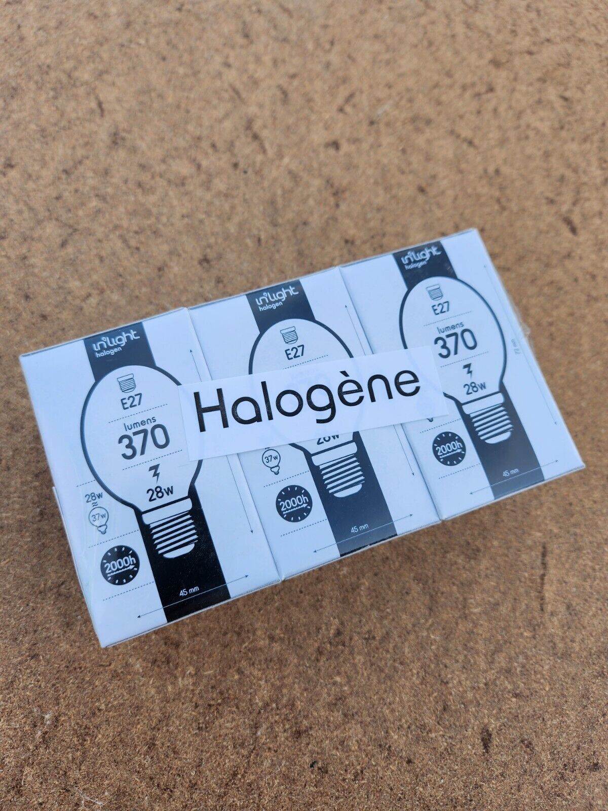 Lot De 3 Ampoule halogene 28w E27  balle de golf 2000h