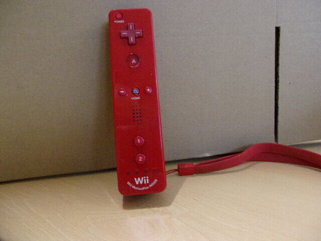 Manette ROUGE Nintendo Officiel Wiimote Wiimotion Plus pour Wii et WiiU Motion