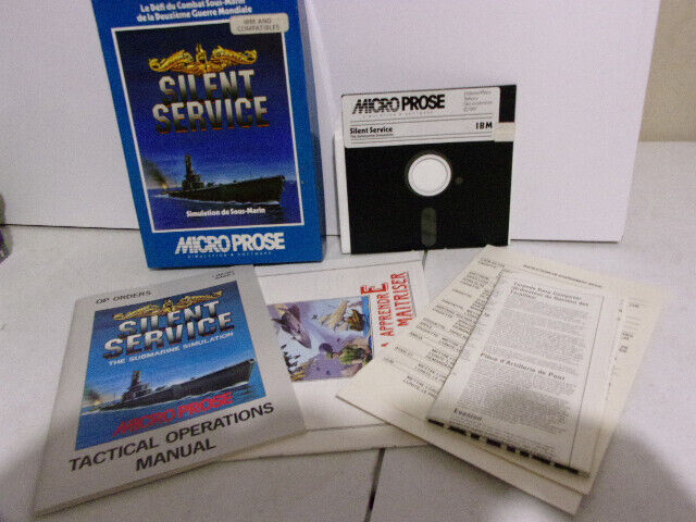 SILENT SERVICE *MicroProse*  IBM PC DOS Big Box