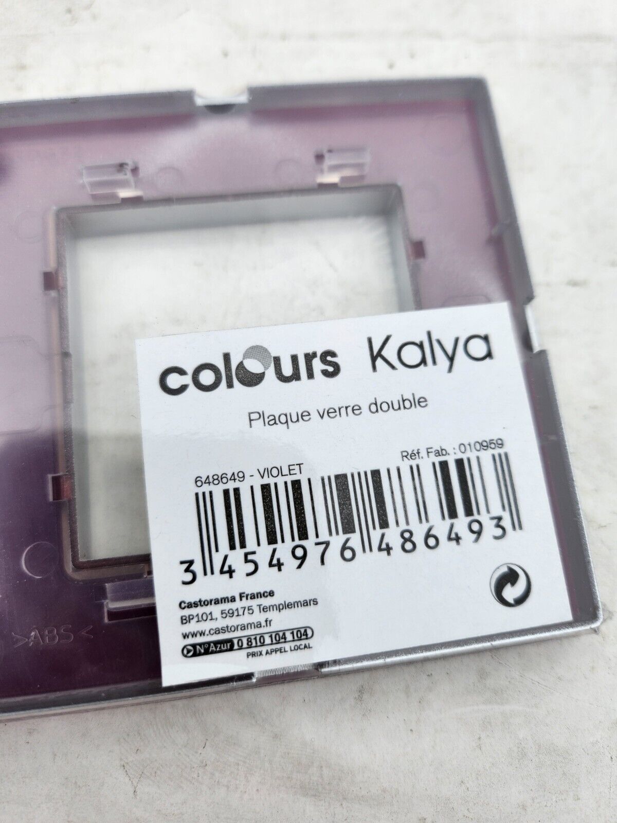 Doubles Plaque Verre Colours Kalya Violet Enjoliveur,prise,Interrupteur