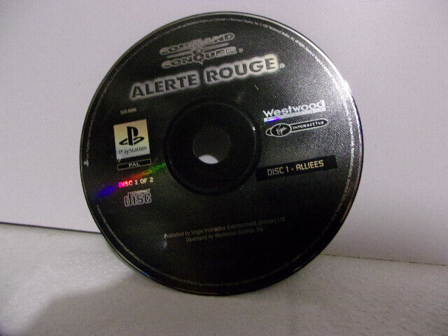 DISQUE SEUL COMMAND & CONQUER ALERTE ROUGE DISC 1 ALLIEES PS1 PAL FR