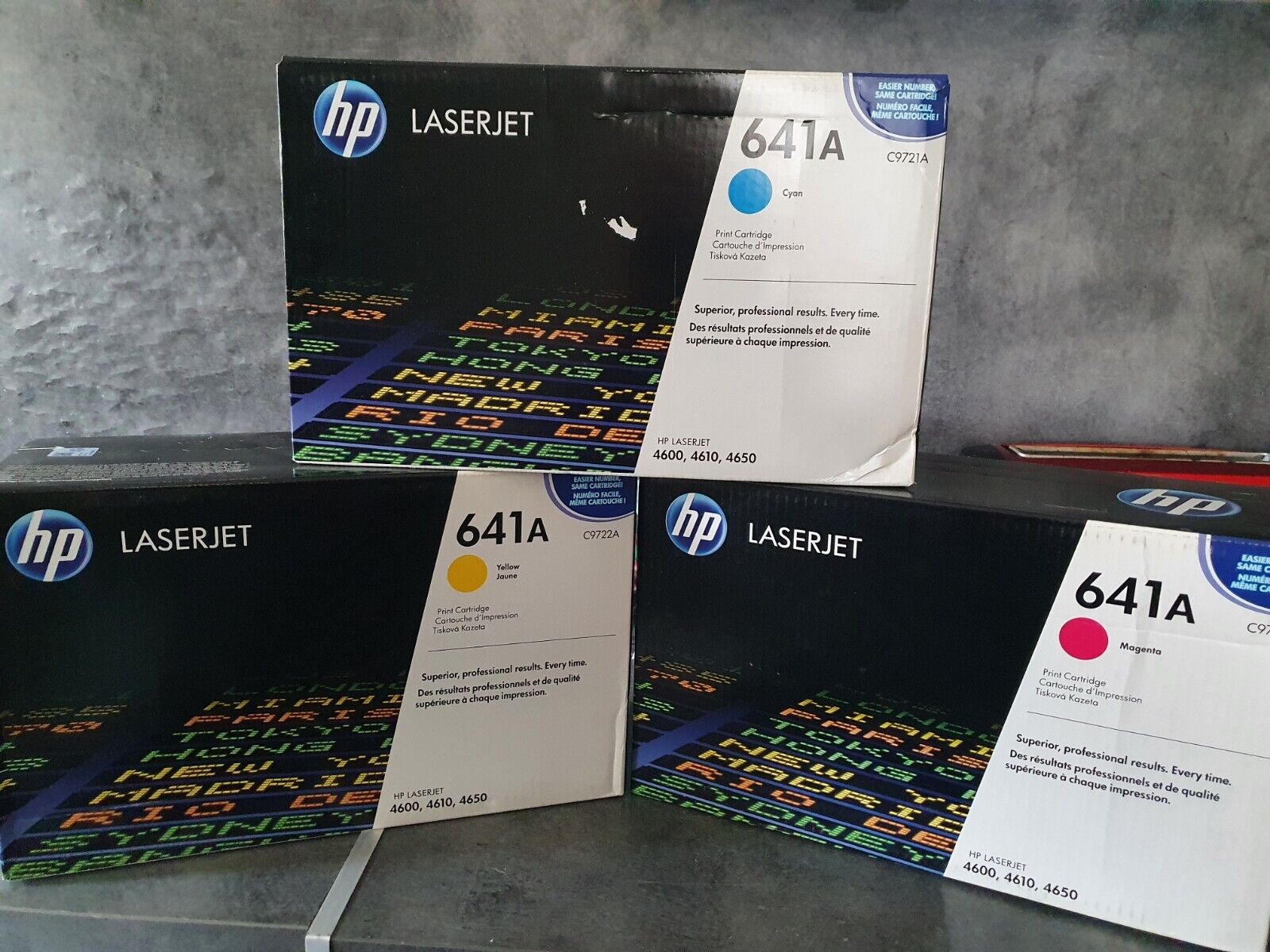 HP C9721A C9722A C9723A Cyan Jaune Magenta 641A Colorlaserjet 4600/4610/4650