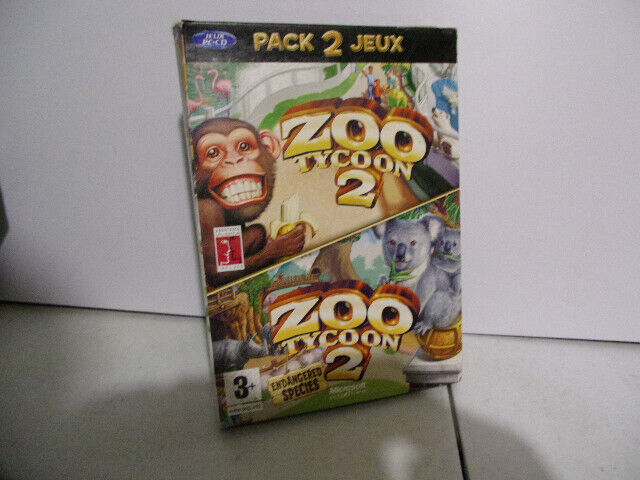 Jeu PC Zoo Tycoon 2 + Pack d'extension Espèces en Danger Complet 