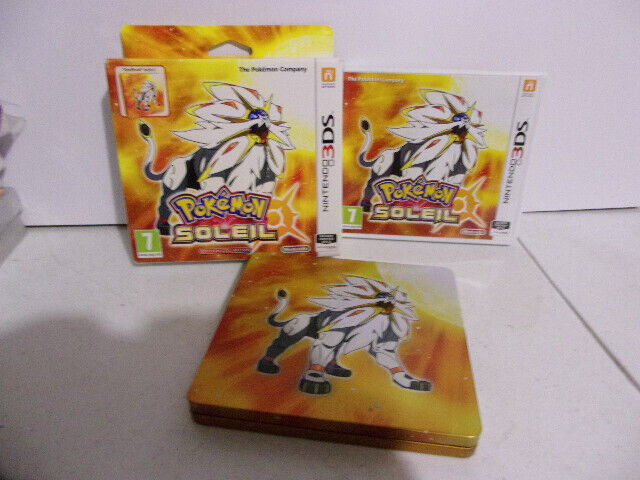 pokemon sonne sun soleil fan edition collector steelbook nintendo 3DS complet