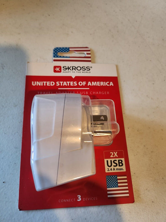 Adaptateur de voyage SKROSS Europe vers USA + USB