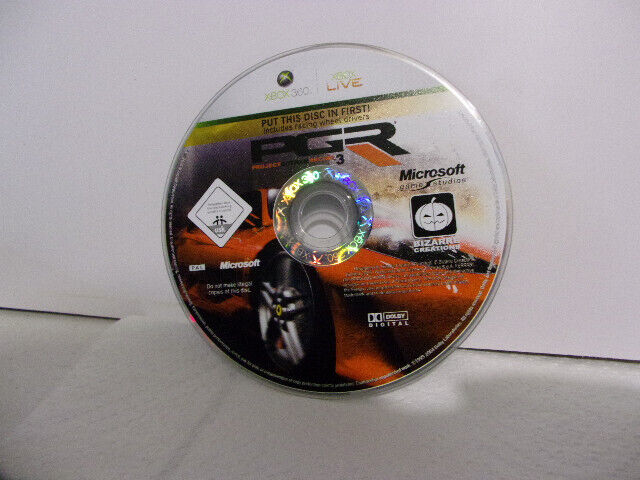 PGR PROJECT GOTHAM RACING 3 cd seul xbox 360