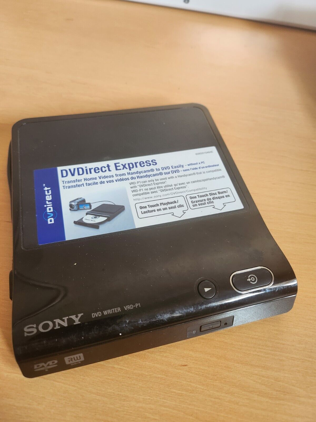 Sony VRD-P1 DVD Handycam Writer Recorder DVDirect Express 