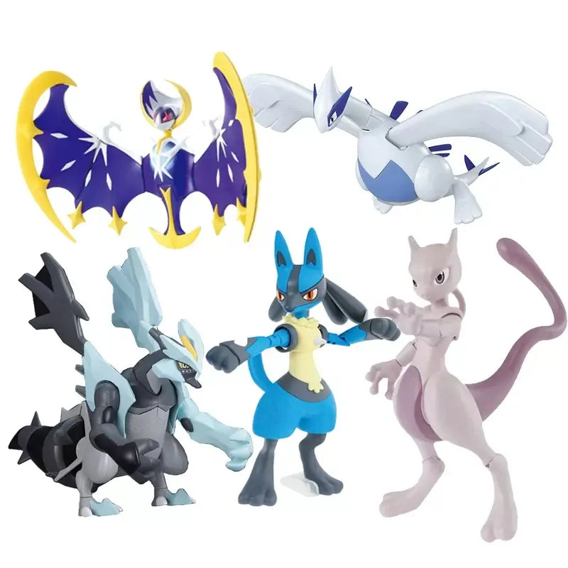 Bandai Original Pokemon Figure Pikachu Garchomp Gyarados Rayquaza Kyurem Mew Action Model DIY Assemble Collection Dolls Toys