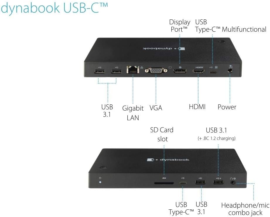 HUB TOSHIBA DYNABOOK DOCK USB-C neuf sealed Docking station BRAND NEW SEALED